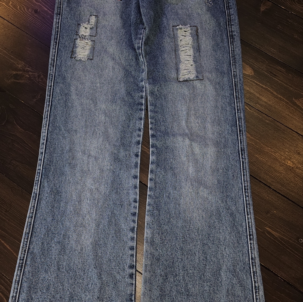 Vintage Hollywood studio bedazzled jeans - Picture 2 of 9